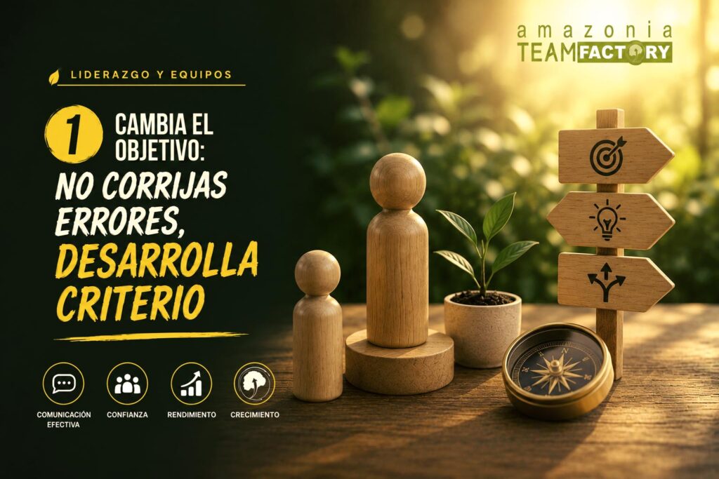 Imagen que representa criterio de que para dar feedback constructivo no podemos limitarnos a simplemente corregir errores, sino hay que desarrollar criterio.
