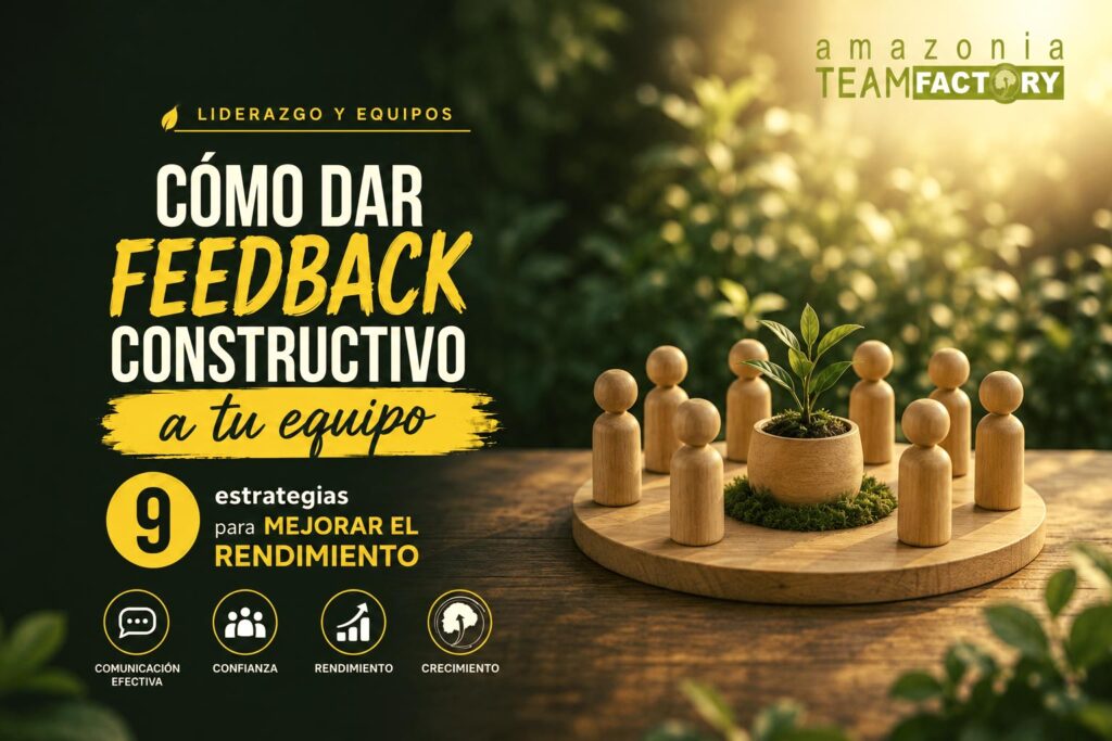 Imagen de portada de post que muestra a través de muñecos de madera cómo dar feedback constructivo a tu equipo.